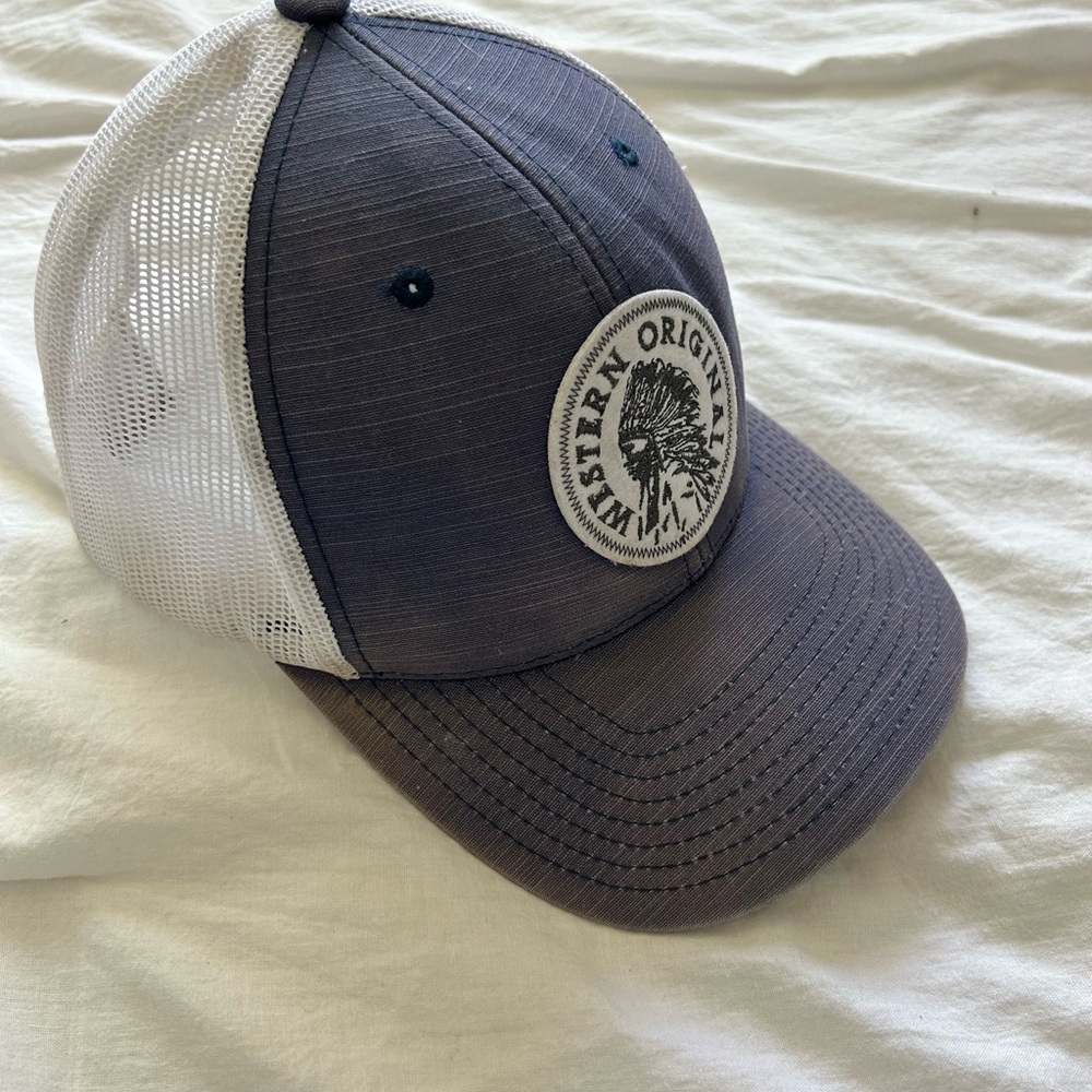Gray/Blue and White Trucker Hat